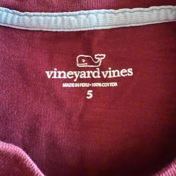 Vineyard Vines Maroon Long Sleeve Pocket Tee Boys' 5 - Picture 3 of 10